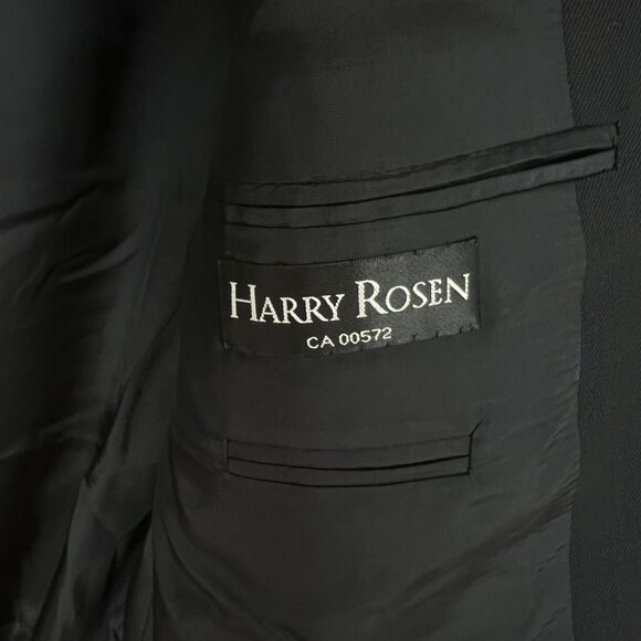 Armani Collezioni Harry Rosen 100% Wool Black Blazer Suit Jacket Coat Italy 42 R - Picture 7 of 13